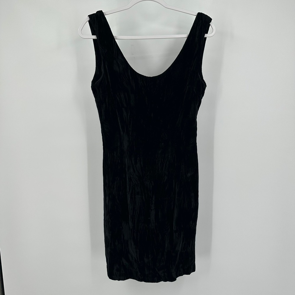 Young Edwardian Gothic Velvet Womens Dress Sz S Bodycon Vintage Black Whimsigoth